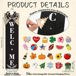 <span class=keywords><strong>ป</strong></span>้ายต้อนรับไม้แบบดิสเทรสสั่งทำพิเศษ พร้อ<span class=keywords><strong>ม</strong></span>พวงหรีดตกแต่งผนัง ของตกแต่งบ้านสไต<span class=keywords><strong>ล์</strong></span>ฟาร์<span class=keywords><strong>ม</strong></span>เฮาส์ขนาดใหญ่ สำหรับทางเข้าประตูหน้าบ้าน - Product Image 2