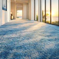 Moquette murale tuftée sur mesure à motif géométrique, fabriquée à la machine en nylon et polyester, pour décoration intérieure d'hôtel et de salle de prière