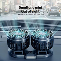 Ventilateur de voiture USB 5V à double tête, 2 vitesses réglables, pales de 4 pouces, silencieux 50-60dB, refroidisseur automobile, accessoires de voiture