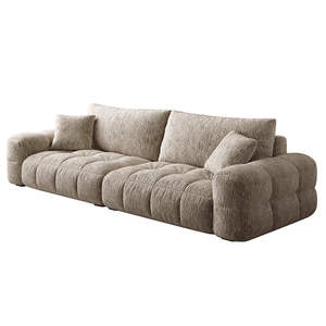 زهرة قطنية بسيطة عصرية مقطعية من نسيج الشنيل المنفوخ كريم مستقيم سحب حلوى للشقق الصغيرة - Product Image 5