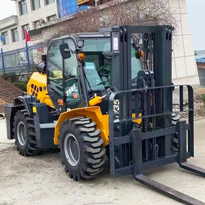 Strikt Geselecteerde China Fabrikant 4 Wheel Drive Off Road Vorkheftruck 4X4 Diesel Heftrucks Buitenshuis Gebruik Draagbare Ruw Terrein Vorkheftruck - Product Image 5