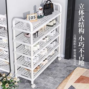 Multi Layer Shoe Rack For Home Front Door Dormitory Rental Room Dustproof Simple Storage With Wheels - Product Image 1