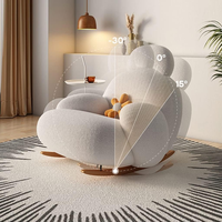 Salon de loisirs moderne inclinable pour adultes canapé en velours inclinable simple chaise berçante pour meubles de salon chaise à bras