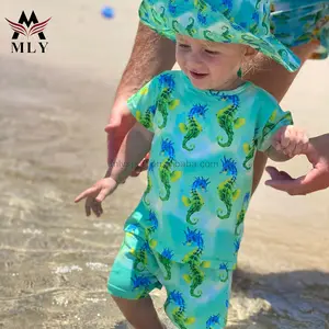Desain baru pakaian renang anak satu potong lucu dicetak pakaian renang perlindungan UV pakaian renang anak