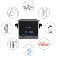 Nettoyeur dentaire ultrasonique électrique GTSONIC 3L 40kHz, réservoir en acier inoxydable SUS304, puissance 100W, contrôle tactile, minuterie numérique, usage domestique