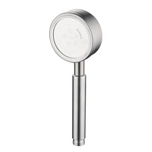 Handheld Shower Head 304 Stainless Steel High Pressure <b>Round</b> Jet Spray Portable <b>Brushed</b> Finish 7.0 Gpm Flow Rate - Product Image 5