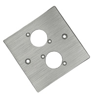 Plaque murale en alliage d'aluminium à 2 sections, prise XLR USB VGA, panneau métallique XLR à 2 positions, plaque frontale de type 86 D, 2 unités