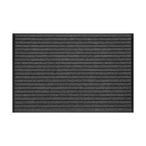 Tapis de porte rayé épaissi rectangulaire antidérapant en PVC pour l'extérieur, idéal pour l'entrée de la maison - Product Image 1