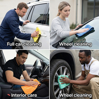 Serviette de lavage et de séchage professionnelle en microfibre diamantée 800 GSM pour voiture, en vrac, fourniture d'usine, qualité professionnelle