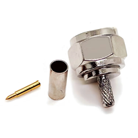 Conector Coaxial RF Macho Tipo F de Cobre QQX F-J-1.5, 75 Ohmios, Chapado en Oro y Níquel, para Cable RG174 RG179 RG316 de TV
