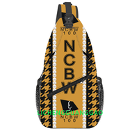 Sac de poitrine NCBW 100 pour sororité, sac à dos de sport, sac de voyage, sac à bandoulière personnalisé, cadeau de fraternité, sac à bandoulière tendance et décontracté pour hommes et femmes