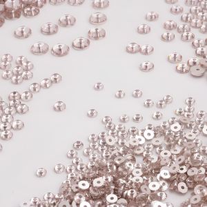 Cuentas de diamantes de imitación de resina epoxi rosa rubor de 6 mm con forma de rosa y orificio central, abalorios de <span class=keywords><strong>infinito</strong></span> para coser, suministros de joyería - Product Image 2