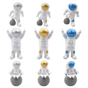 Astronaut Planet Spaceman Cake Toppers Plastic Reusable Birthday Decoration Round Shape Aviation Theme - Product Image 4