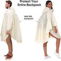 WOQI imperméable en Polyester de haute qualité pour homme, Poncho de pluie léger d'extérieur