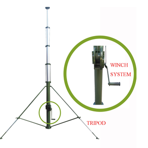 เสาอากาศแบบยืดหดได้ด้วยมือ ทำจากอะลูมิเนียม ขนาด 12 เมตร 40 ฟุต สำหรับวิทยุสมัครเล่น VHF ใช้งานภาคสนาม ขายส่ง - Product Image 2