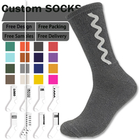 Chaussettes de course Performance Crew en Spandex/Polyester/Coton, confortables, respirantes, avec logo personnalisé par sublimation, compression, cyclisme, jeunesse