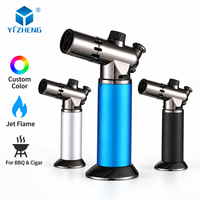 Briquet torche à flamme jet de butane rechargeable YIZHENG YZ-093 coupe-vent portatif pour cigares, fumer, barbecue et cuisine