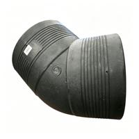 Coude à 45° en PEHD PN25 haute pression, électrosoudé, résistant à la corrosion, dimensions personnalisables, connexion par soudure pour tuyauterie