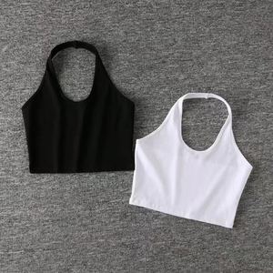 Aoyama — débardeur décontracté et à la mode pour femmes, haut court tricoté avec <span class=keywords><strong>col</strong></span> en <span class=keywords><strong>V</strong></span> et sans manches, nouvelle collection - Product Image 3
