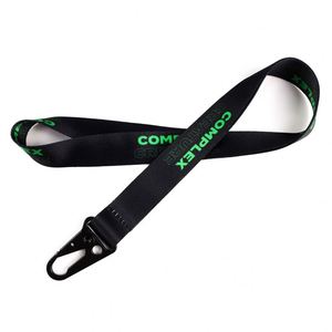 Custom Key Seatbelt Buckle Fabric Ribbon Long <b>Keychain</b> Lanyard Eagle Mouth Metal Hook - Product Image 1