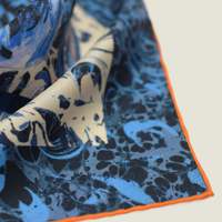 Écharpe en twill de soie tissée à la main, motif marbré rose, élégante et tendance, design personnalisé disponible