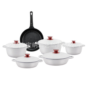 Juego de ollas Donnor Cookware de 18 piezas, antiadherentes, de aluminio, con tapa, de piedra Maifan esmaltada, aptas para horno. - Product Image 5