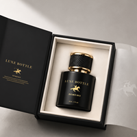 Meilleur prix pour flacon de parfum rond de 50 ml, flacon de parfum personnalisé, flacon de parfum noir de 100 ml avec boîte et couvercle en cuir