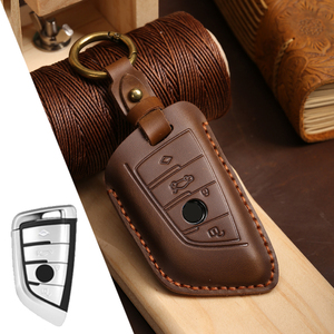 Accessoires pour clés de voiture Housse pour clés de voiture Sac à clés en <span class=keywords><strong>cuir</strong></span> fait à la main pour <span class=keywords><strong>Bmw</strong></span> 1 3 5 7 Series X5 Car Styling Holder Shell Keychain - Product Image 4