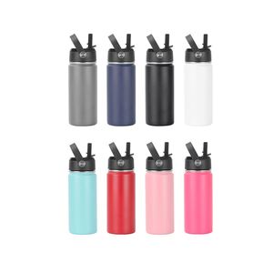 Bouteille d'eau isotherme sport en acier inoxydable à double paroi de 16 oz, best-seller, avec poignée - Product Image 1