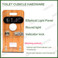 Disesuaikan 12-18mm hpl-sarang lebah aksesoris tahan air lampu LED Toilet lemari partisi Modern kantor bangunan terbuat dari seng Alloy