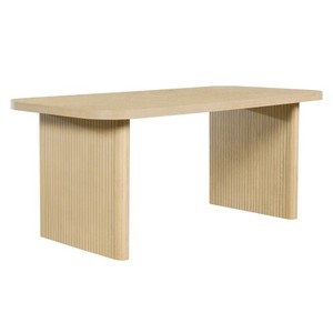 Mesa Consola de Madera Rectangular, Independiente, con Estante Sólido y Diseño sin Respaldo - Product Image 5