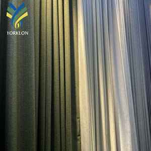 100% noir luxe salon chambre maison bureau fenêtre tissu <span class=keywords><strong>lin</strong></span> <span class=keywords><strong>rideaux</strong></span> occultants - Product Image 5