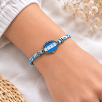 Bracelet en corde fait main avec drapeau du Honduras, souvenir de voyage, cadeau, bijou de fierté nationale, vente en gros, personnalisation OEM