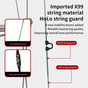 Arc à poulies STARCN neuf, 40-70 lbs, en aluminium, 356 FPS, pour la chasse, 40-70 lbs, 80% de force de tir, longueur de tir réglable 25-30 pouces, BOW-FHG-TL- - Product Image 5
