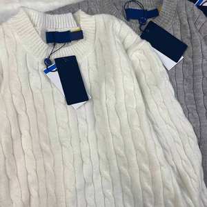 Laine/Viscose 220g 12GG Tricoté, Anti-boulochage, Logo sur le devant, Style couple, Unisexe, Manches longues, Impression numérique, Hiver - Product Image 2