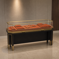 Vitrine de présentation de bijoux en verre sur mesure, comptoir de présentation en bois, mobilier de magasin, décoration de bijouterie, vente en gros