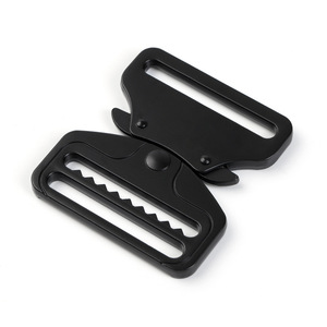 หัวเข็มขัดล็อคอัตโนมัติ โลหะผสมสังกะสี สีดำ สีเงิน สำหรับกระเป๋า เข็มขัด เสื้อผ้า แบบปลดเร็ว ปรับได้ - Product Image 1