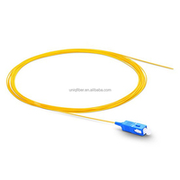Coleta de fibra óptica SC/PC de alto rendimiento modo único SM 9/125μm pérdida de inserción baja amarilla 0,9mm Corning para FTTX/DC