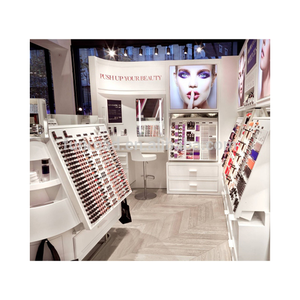 Cosmetic brand store fixtures and beauty shop display cabinet and gondola
