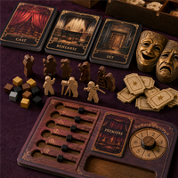 Jeu de société personnalisé pour la production théâtrale, impression dorée en relief quadricolore sur carton pour l'édition B2B et l'éducation