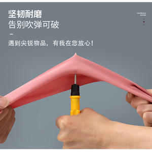 Gants en caoutchouc pour la maison, 32 cm, fins, imperméables, couleur unie, en latex, pour la vaisselle et le nettoyage domestique - Product Image 4