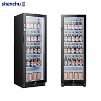 Vitrina Refrigerada Vertical para Bebidas, Sin Escarcha, Puerta Única, Pantalla Táctil, Enfriamiento por Ventilador, 3 Estantes, 148L, Comercial