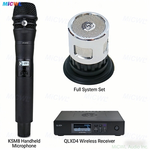 Système de microphone sans fil UHF KSM8, micro dynamique cardioïde portable, récepteur QLXD4, performance sur scène, diffusion en direct, conférence - Product Image 6