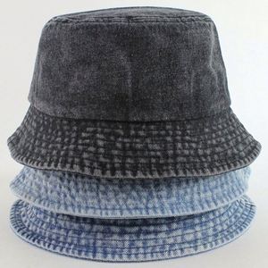 Chapeau Bob Unisexe en Jean Bleu Uni 100% Coton, Vente en Gros, Tendance, Décontracté, Idéal Voyage et Protection Solaire - Product Image 1
