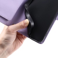 Dompet Kulit PU Magnetik Ultra Mewah Model Selempang untuk Samsung A35 S25 Dilengkapi Pegangan Ponsel Aksesoris Penutup Handphone
