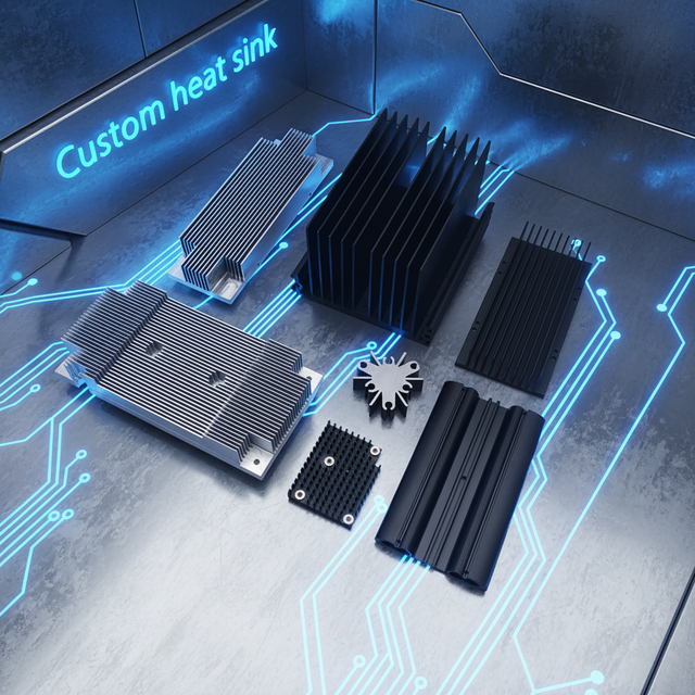 Lolin Custom Anodized Finish T3-T8 Temper 6063 Aluminum Alloy LED Square Extrusion Heat Sink 6000 Series CNC Cutting
