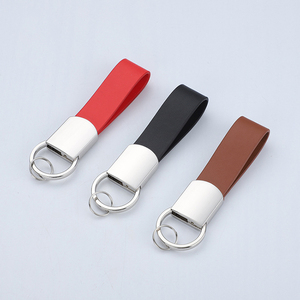Wholesale Leather <b>Keychain</b> Custom Made Genuine Key Chain Custom Embossed Logo Metal Pu Leather Keyrings Key Chain - Product Image 4