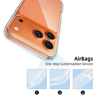 Étui magnétique de luxe pour iPhone 18 Pro Max, coque de téléphone transparente antichoc, TPU transparent, vente en gros d'étuis de téléphone portable
