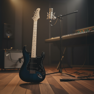 Guitar Black Maple Neck Basswood Body 6 <b>Strings</b> S-S-S Pickup Configuration Open Gear Tuning Music <b>Instrument</b> - Product Image 2