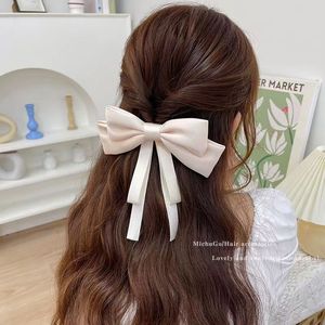 HONGFEI Rote Schleife Süße Große Haarspange für Mädchen und Kinder Hochwertiges Design für Hochzeit Braut Federclip Halbe Haarbefestigung Einfarbig - Product Image 2
